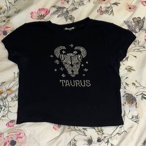 Rhinestone taurus shirt